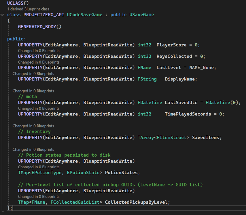 Save Subsystem C++ core logic